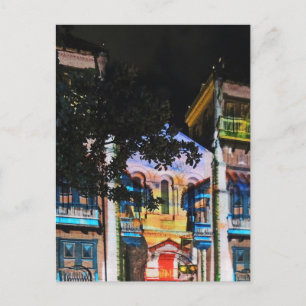 Christmas Light Show in Medellin Colombia Holiday Postcard