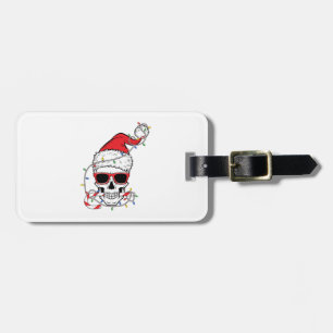 Christmas-Light-Skeleton-Skull Luggage Tag