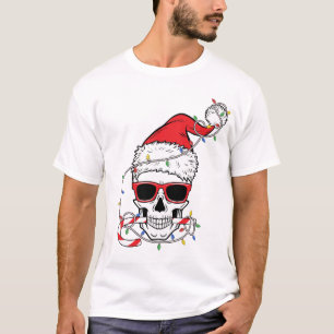 Christmas-Light-Skeleton-Skull T-Shirt