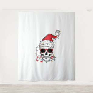 Christmas-Light-Skeleton-Skull Tapestry