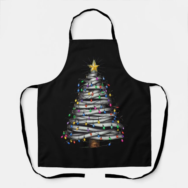 Christmas Light Tree Holiday  Apron (Front)