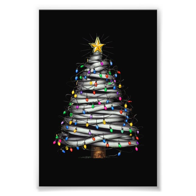 Christmas Light Tree Holiday  Photo Print (Front)