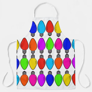 Christmas Lightbulbs Pattern Apron