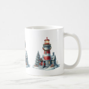Christmas Lighthouse Coffee Mug