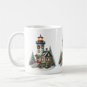 Christmas Lighthouse Coffee Mug