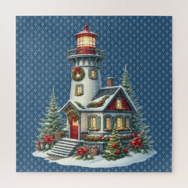Christmas Lighthouse Puzzle (Vertical)