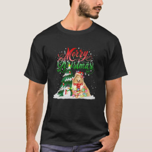 Christmas Lighting Pajama Matching Sheltie Santa X T-Shirt