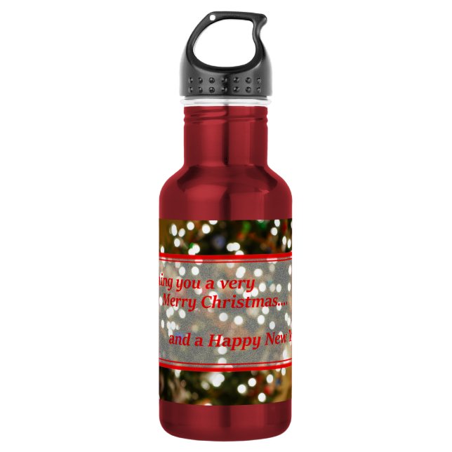 Christmas Lights Abstract 532 Ml Water Bottle (Front)