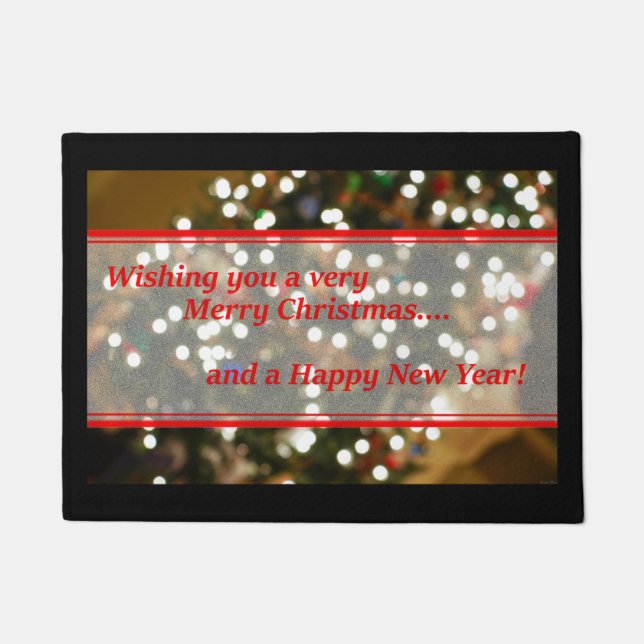 Christmas Lights Abstract Doormat (Front)