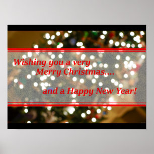 Christmas Lights Abstract Poster