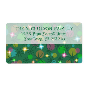 Christmas Lights address label large top text