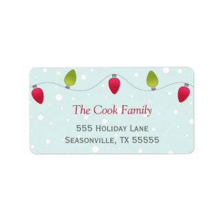 Christmas Lights Address Labels