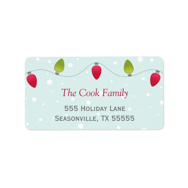 Christmas Lights Address Labels (Front)