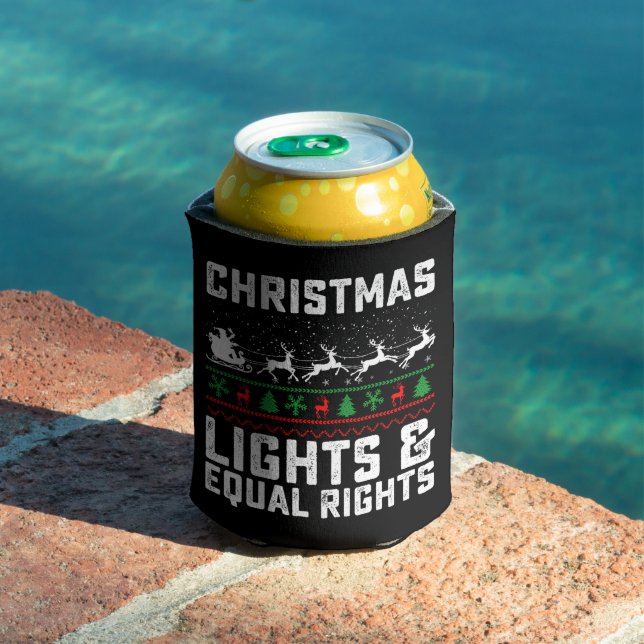 Christmas Lights And Equal Rights Feminist Can Cooler (In Situ Pool)