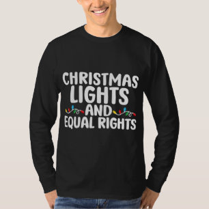 Christmas Lights And Equal Rights Matching Pyjamas T-Shirt
