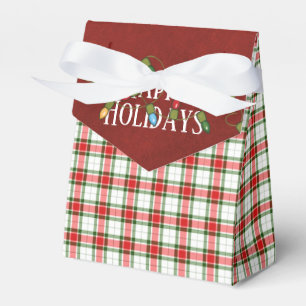 Christmas Lights and Plaid Favour Box