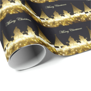 Christmas Lights and Snowmen Wrapping Paper