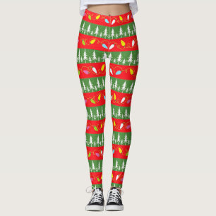 Christmas Lights and Trees Leggings