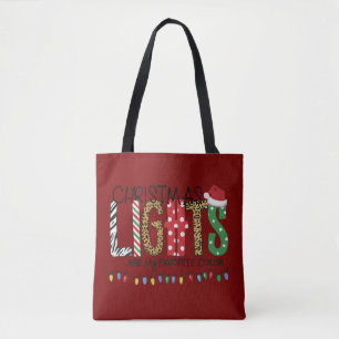 Christmas Lights Are My Favourite Colour Santa Xma Tote Bag
