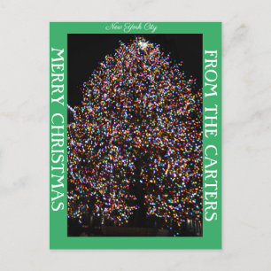 CHRISTMAS LIGHTS AT THE ROCK  CHRISTMAS HOLIDAY POSTCARD