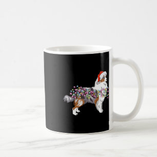 Christmas Lights Australian Shepherd Dog Cute Coffee Mug