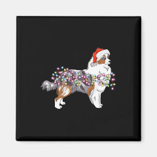 Christmas Lights Australian Shepherd Dog Cute Magnet