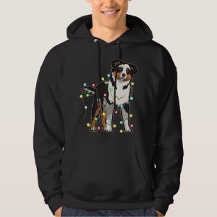 Christmas Lights Australian Shepherd Dog Lover Xma Hoodie