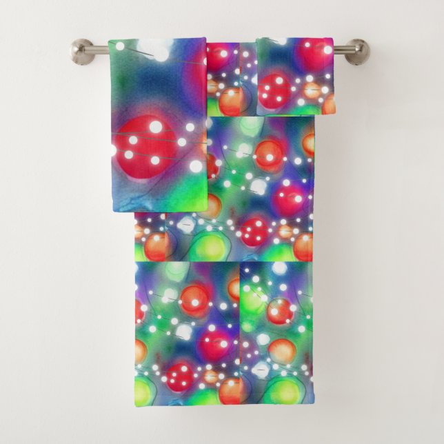 Christmas Lights Bath Towel Set (Insitu)