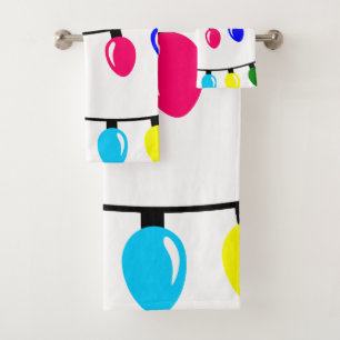 Christmas Lights Bath Towel Set