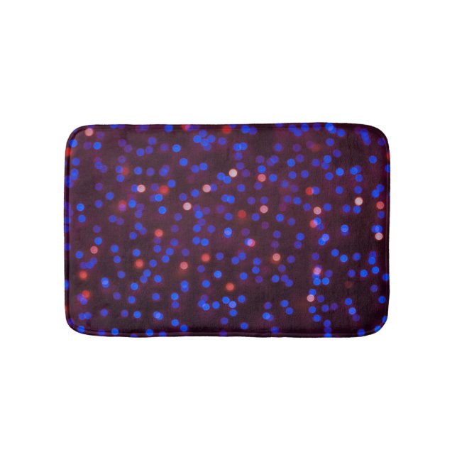 Christmas lights, blurred, festive background. bath mat (Front)