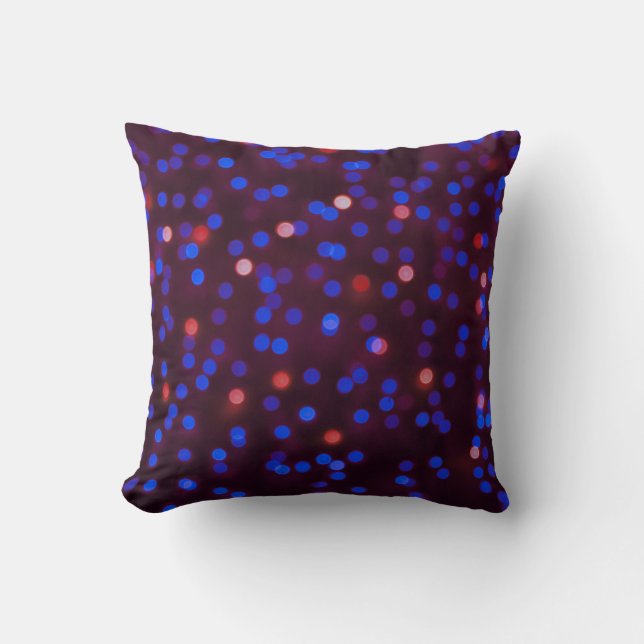 Christmas lights, blurred, festive background. cushion (Front)