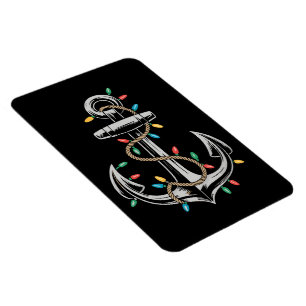 Christmas Lights Boating Sailing Cruise Boat Gifts Magnet