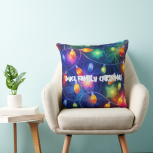Christmas Lights Bright Holiday Whimsical Merry Cushion