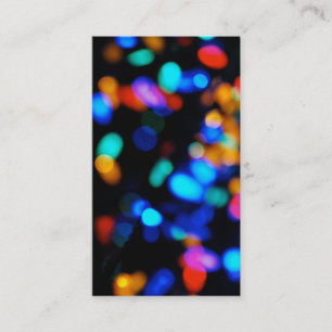 Christmas Lights Business Card Colourful Bright