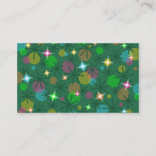 Christmas Lights business card template green