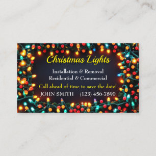 Christmas Lights Business Cards