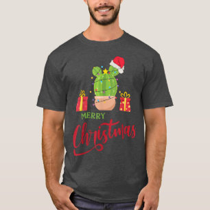 Christmas Lights Cactus Lover Succulent Plants San T-Shirt