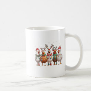 Christmas Lights Chicken Santa Funny Xmas Tree _1 Coffee Mug