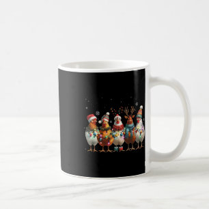 Christmas Lights Chicken Santa Funny Xmas Tree Chi Coffee Mug