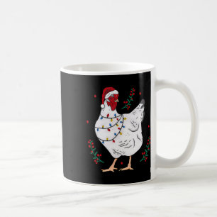 Christmas Lights Chicken Santa Funny Xmas Tree Chi Coffee Mug