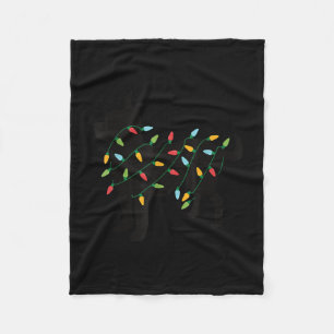 christmas lights chihuahua cute gifts dog lovers fleece blanket