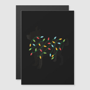 christmas lights chihuahua cute gifts dog lovers magnetic invitation