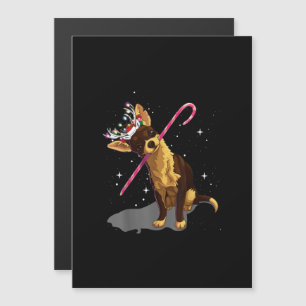 christmas lights chihuahua magnetic invitation