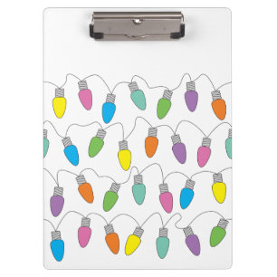 Christmas lights clipboard