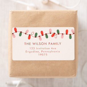 Christmas Lights Coloured Merry Christmas Adress