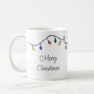 Christmas Lights Colourful Festive Holiday    Coffee Mug