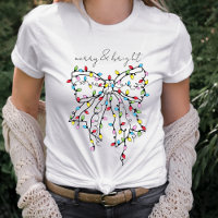 Christmas Lights Coquette Bow