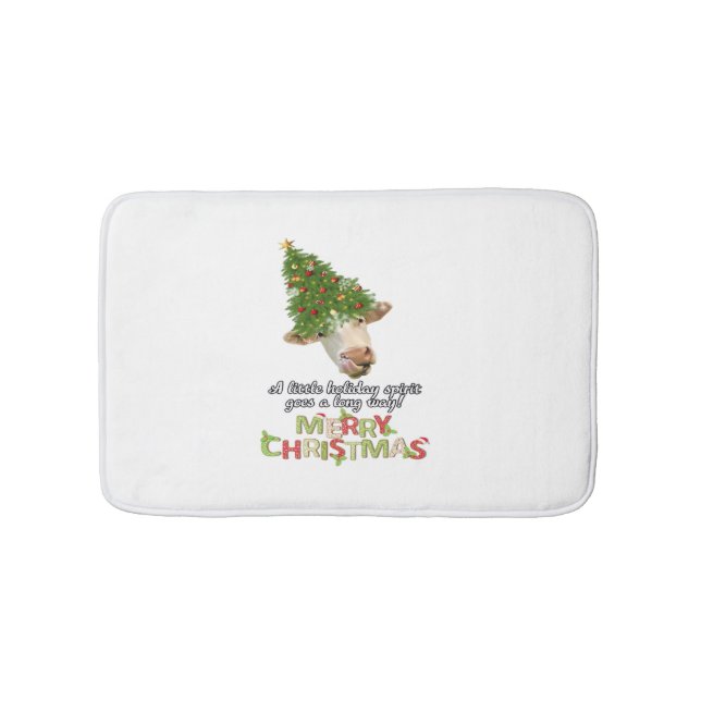Christmas Lights Cow Lovers Classic T-Shirt Bath Mat (Front)