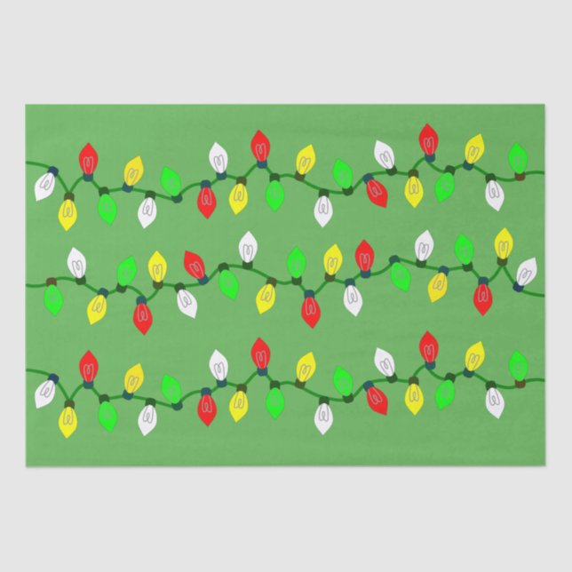 Christmas Lights Custom Tissue Paper (Front)