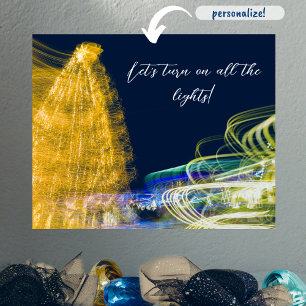 Christmas lights customisable poster